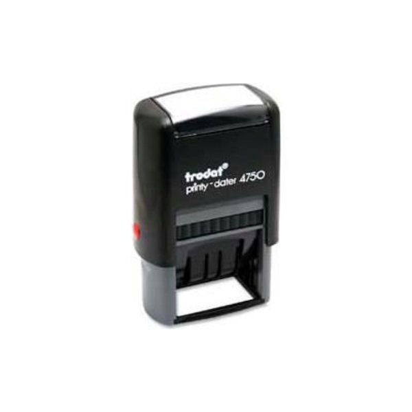 U.S. Stamp & Sign U.S. Stamp & Sign Trodat® Self-inking Message/Date Stamp, 4 Phrases, 1" x 1-5/8", Blue/Red E4754